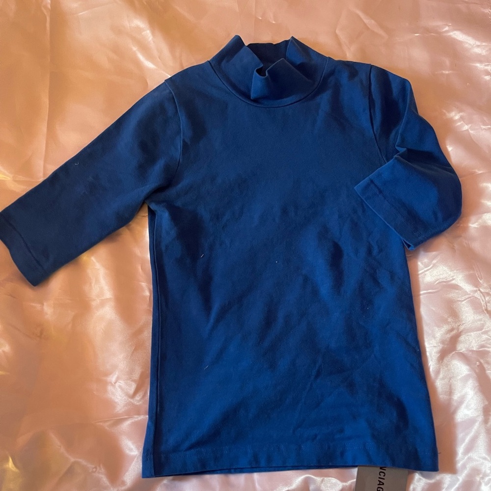 Woman Balenciaga  Blue mock neck  Shirt